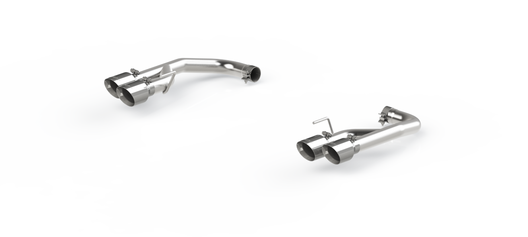 MBRP S7211304 - Exhaust Pipe 2.5 Inch Axle Back With Quad 4 Inch Dual Wall Tips For 18-23 Ford Mustang GT 5.0L Non Active Exhaust T304 Stainless Steel MBRP 1