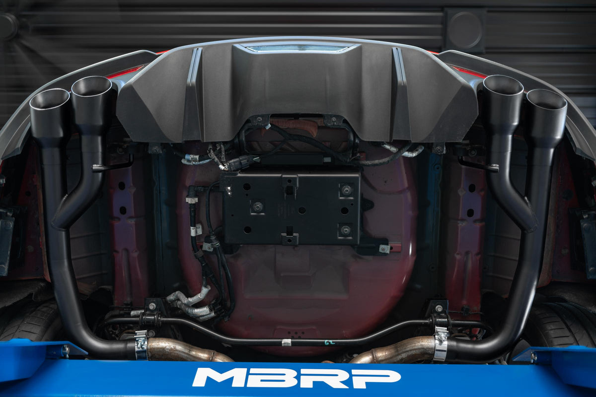 MBRP S7211304 - Exhaust Pipe 2.5 Inch Axle Back With Quad 4 Inch Dual Wall Tips For 18-23 Ford Mustang GT 5.0L Non Active Exhaust T304 Stainless Steel MBRP 5