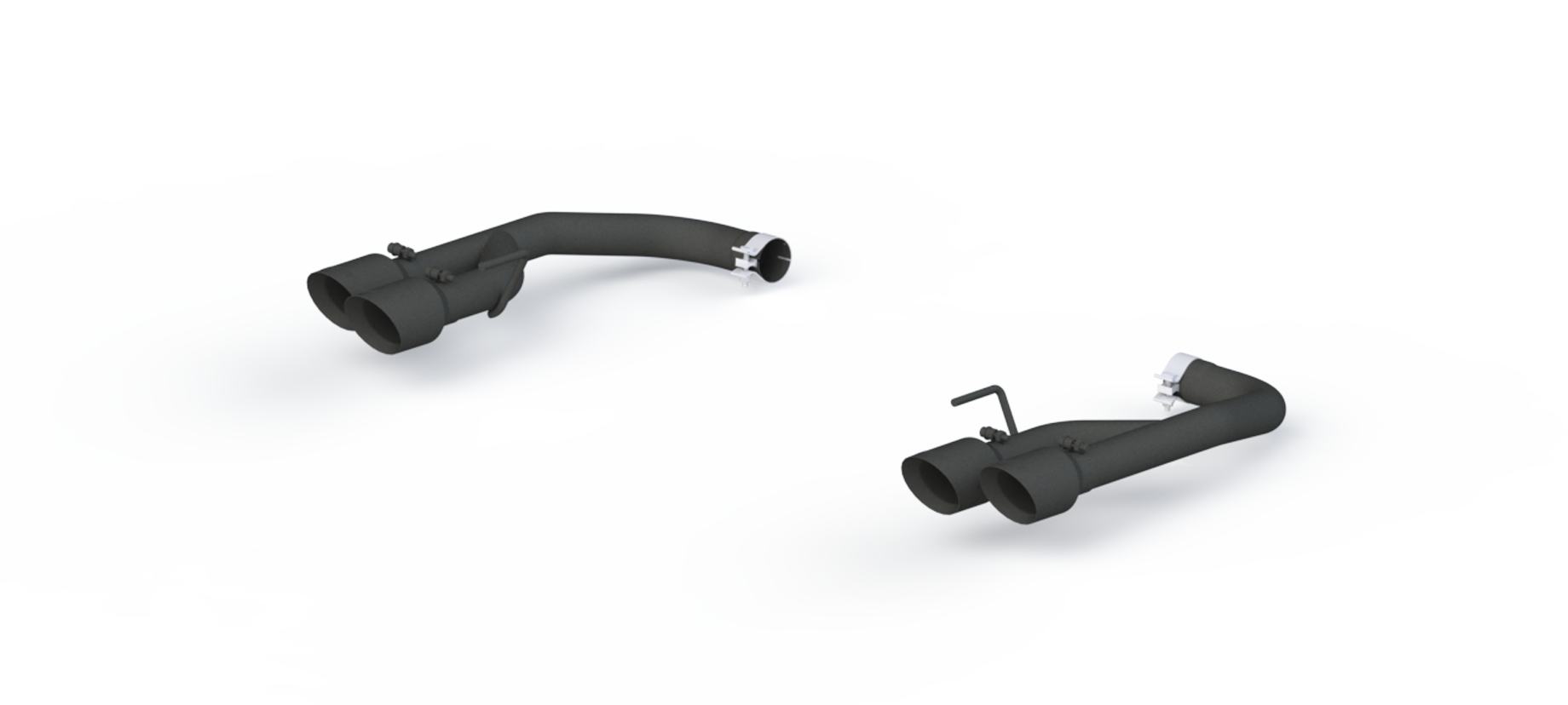 MBRP S7211BLK - 2.5 Inch Axle Back With Quad 4 Inch Dual Wall Tips For 18-23 Ford Mustang GT 5.0L Non Active Exhaust Armor BLK MBRP 1