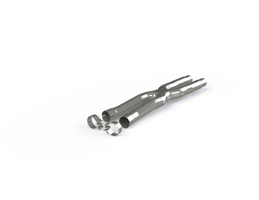 MBRP S7213409 - 2.5 Inch Exhaust Resonator Bypass X-Pipe For 15-Up Ford Mustang GT 5.0L MBRP