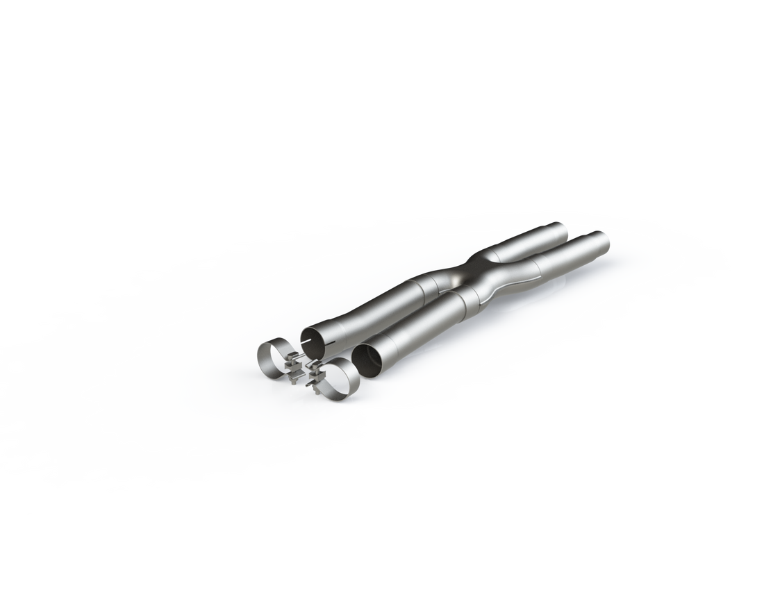 MBRP S7213AL - 2.5 Inch Exhaust Resonator Bypass X-Pipe Aluminized Steel For 15-Up Ford Mustang GT 5.0L MBRP