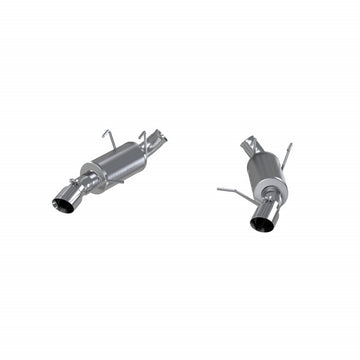 MBRP S7225AL - 2011-2014 Ford Mustang Aluminized Steel 3 Inch Dual Muffler Axle Back Split Rear Exhaust System MBRP