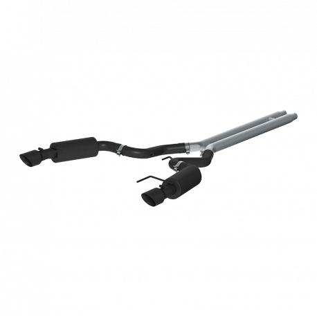 MBRP S7239BLK 3 Inch Cat Back Exhaust Dual Split Rear Street Version 4.5 Inch Tips Armor BLK