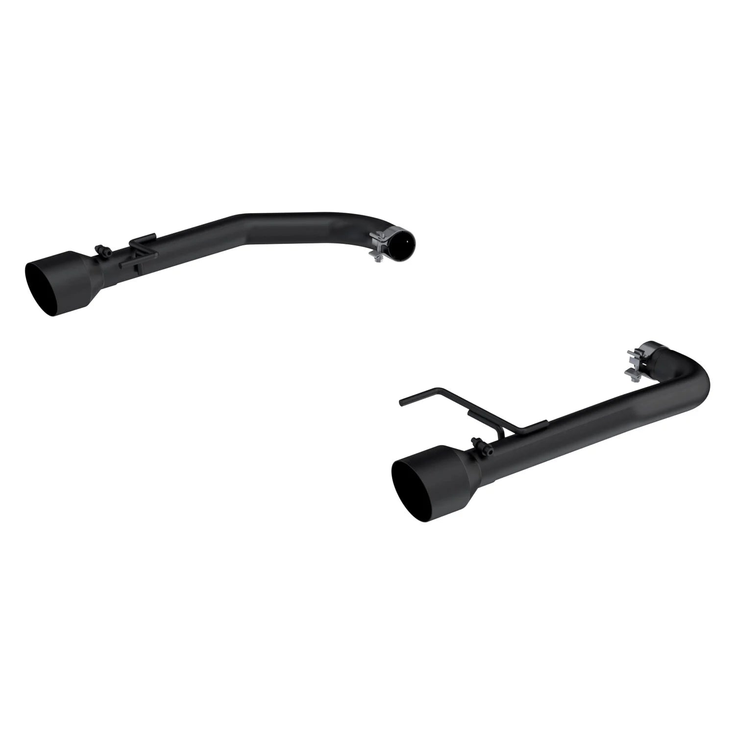 MBRP S7247BLK Armor BLK Black-Coated Aluminized Steel 2.5 Inch Axle-Back Dual Split Rear With Black Tips