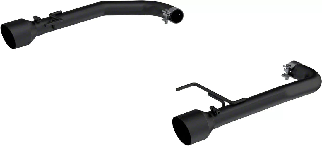 MBRP S7247BLK Armor BLK Black-Coated Aluminized Steel 2.5 Inch Axle-Back Dual Split Rear With Black Tips