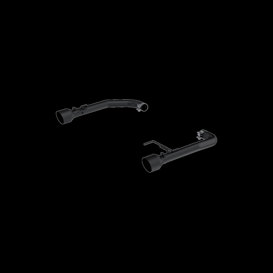 MBRP S7247BLK Armor BLK Black-Coated Aluminized Steel 2.5 Inch Axle-Back Dual Split Rear With Black Tips