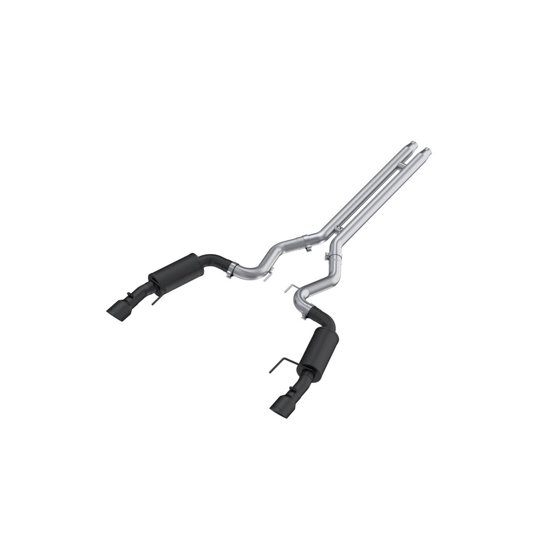 MBRP S7251BLK Armor Black-Coated AL 3 Inch Cat-Back Dual Split Rear Street Version