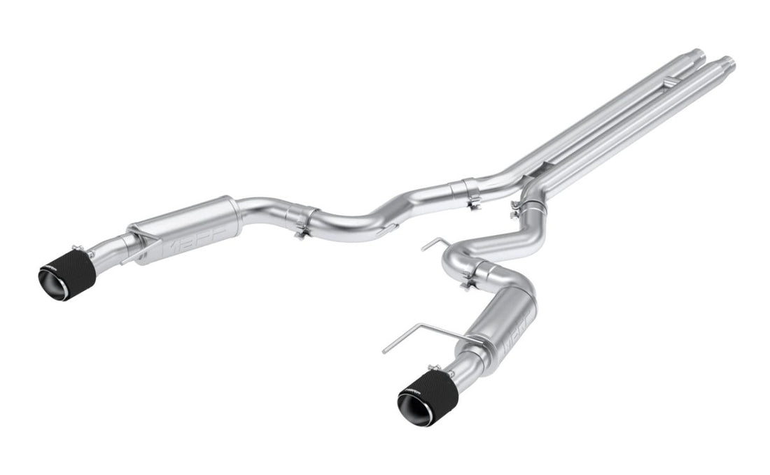 MBRP S72533CF - 2024-Up For Mustang GT S650 5.0L Race Version Armor Pro T304SS 3 Inch Cat-Back Dual Split Rear With CF Tips MBRP
