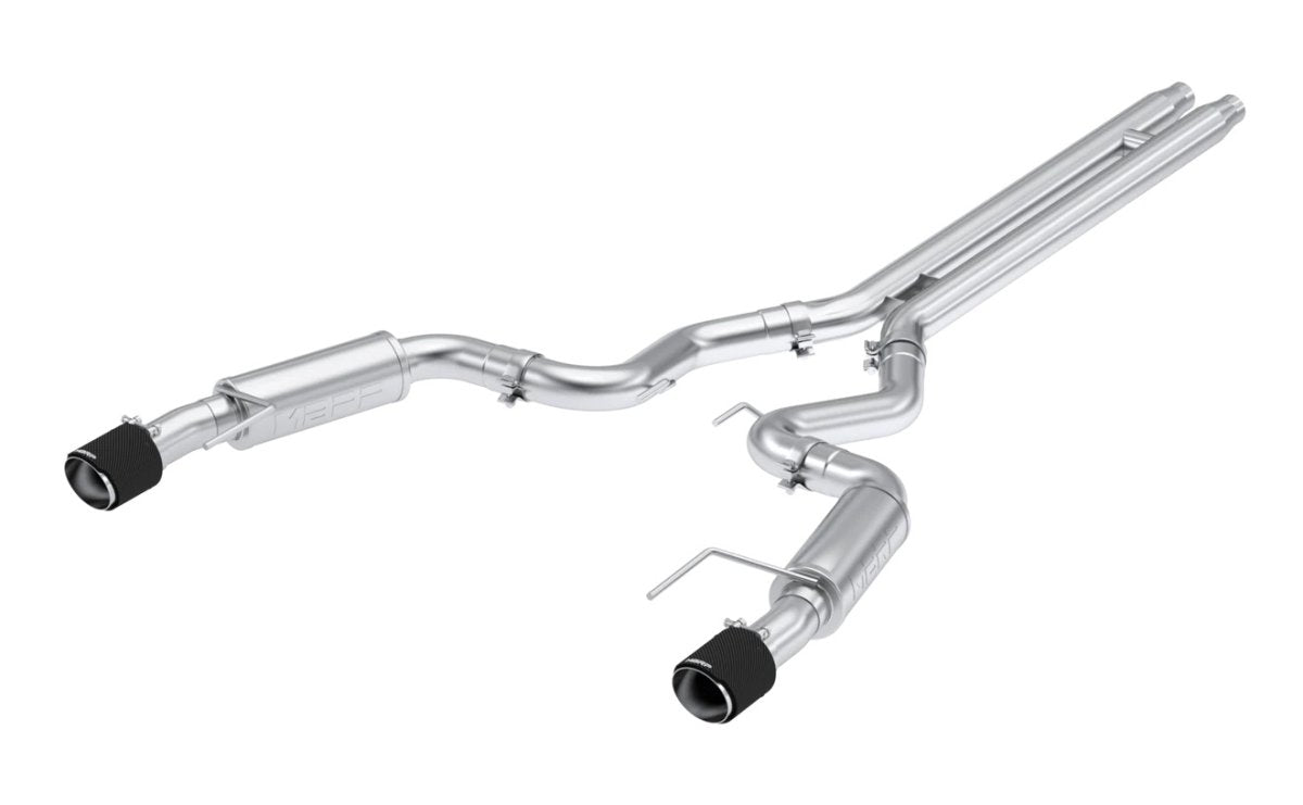 MBRP S72533CF - 2024-Up For Mustang GT S650 5.0L Race Version Armor Pro T304SS 3 Inch Cat-Back Dual Split Rear With CF Tips MBRP