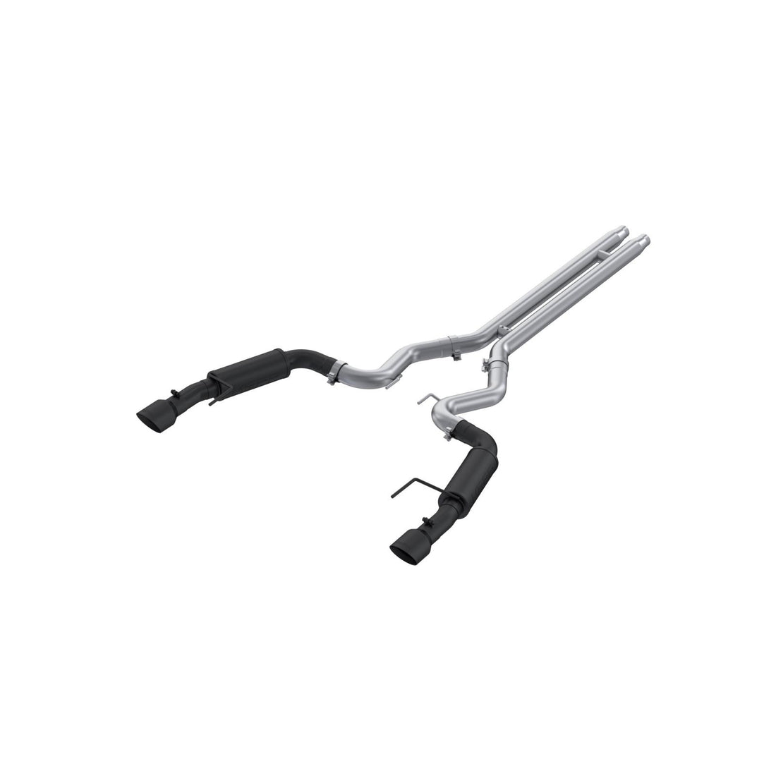 MBRP S7253BLK Race Version Armor Black-Coated AL 3 Inch Cat-Back Dual Split Rear With Black Tips