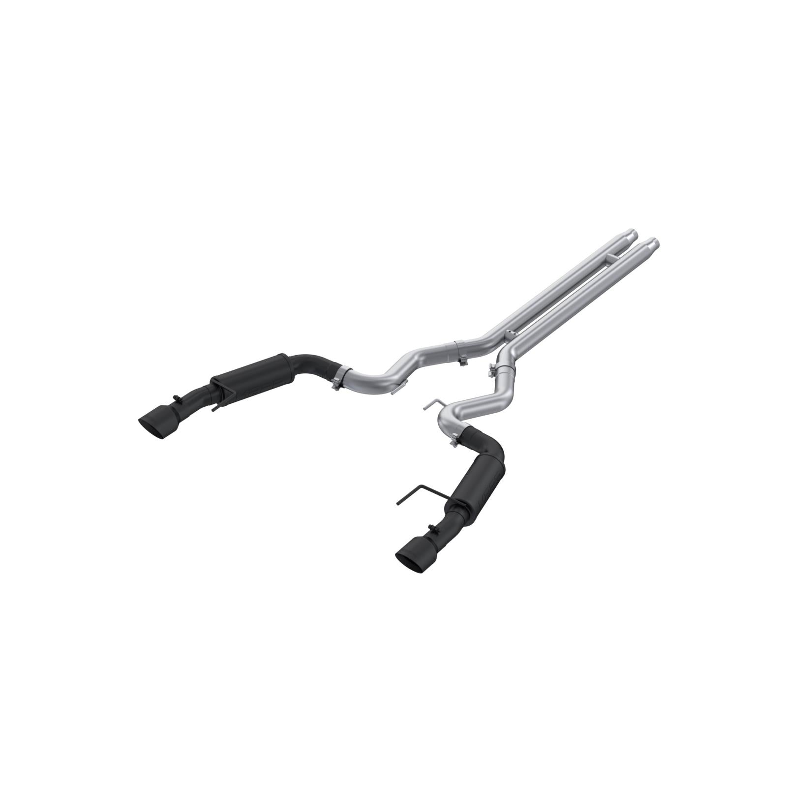 MBRP S7253BLK Race Version Armor Black-Coated AL 3 Inch Cat-Back Dual Split Rear With Black Tips