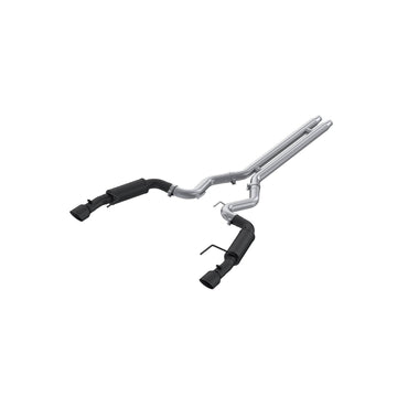 MBRP S7253BLK Race Version Armor Black-Coated AL 3 Inch Cat-Back Dual Split Rear With Black Tips