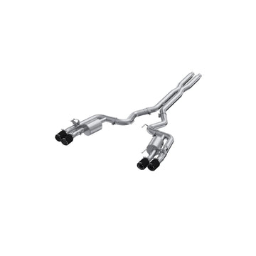 MBRP S72553CF 3 Inch Cat-Back Exhaust System Armor Pro T304 Stainless Steel Quad Rear Exit Carbon Fiber Tips