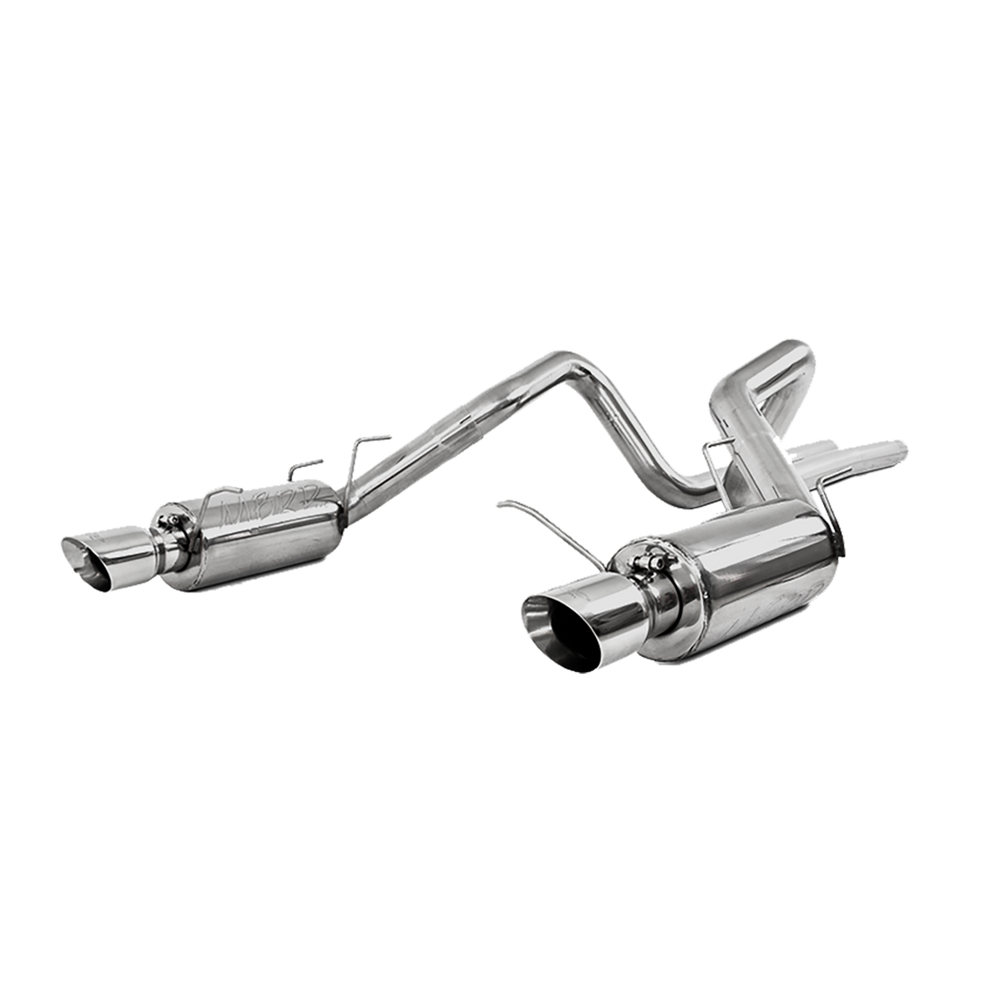 MBRP S7258409 3in Cat Back Exhaust Dual Split Rear Street Version T409 Stainless Steel