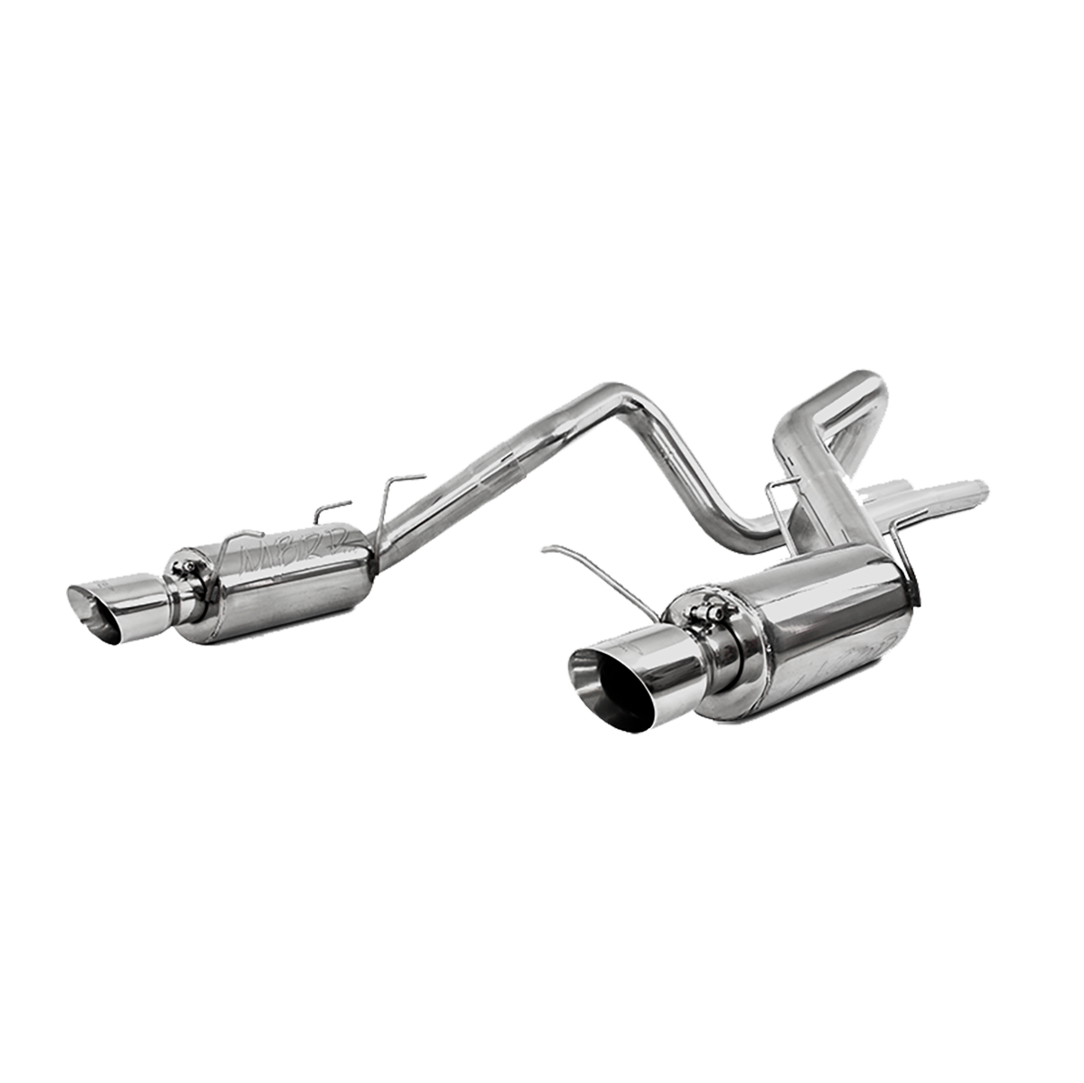MBRP S7258409 3in Cat Back Exhaust Dual Split Rear Street Version T409 Stainless Steel