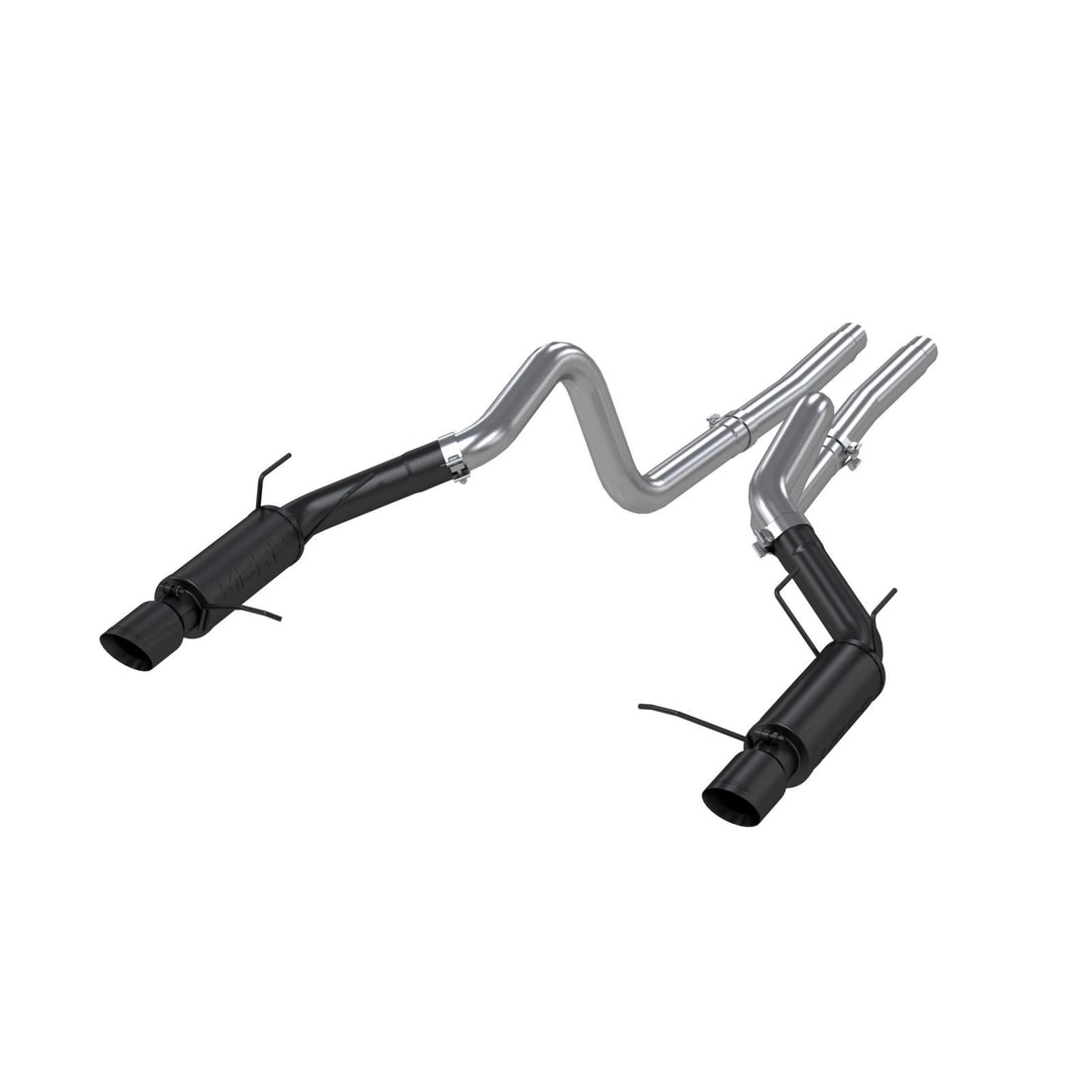 MBRP S7264BLK - 3in Cat Back Dual Split Rear Race Version Armor BLK For 11-14 Ford Mustang GT 5.0L 11-12 Ford Shelby GT500 MBRP