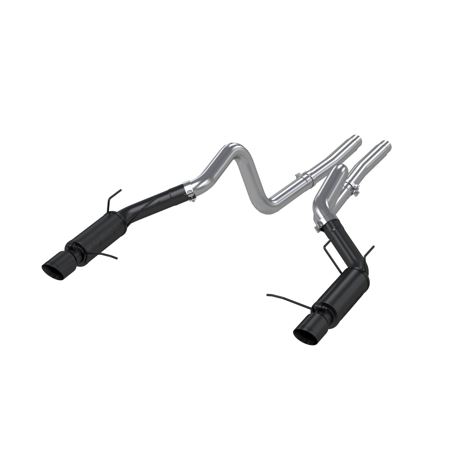 MBRP S7264BLK - 3in Cat Back Dual Split Rear Race Version Armor BLK For 11-14 Ford Mustang GT 5.0L 11-12 Ford Shelby GT500 MBRP