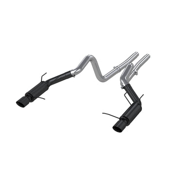 MBRP S7264BLK - 3in Cat Back Dual Split Rear Race Version Armor BLK For 11-14 Ford Mustang GT 5.0L 11-12 Ford Shelby GT500 MBRP