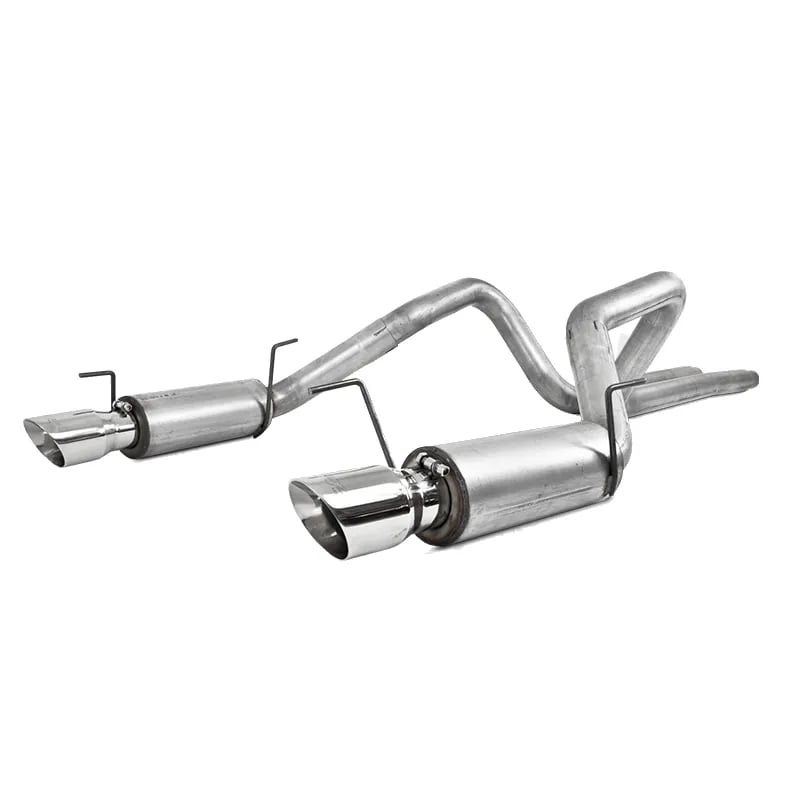 MBRP S7270AL Dual Mufflers Cat Back Exhaust System Dual Split Rear Street Version 4 Inch Tips