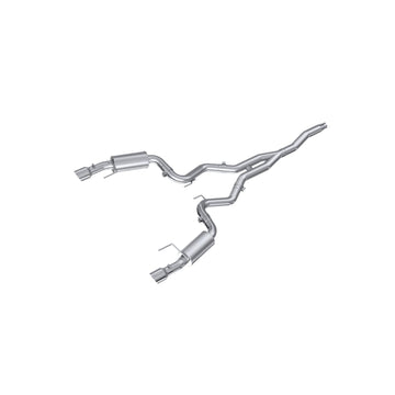 MBRP S7274AL 3 Inch Cat Back Exhaust System Dual Split Rear Street Version 4.5 Inch Tips Aluminized Steel