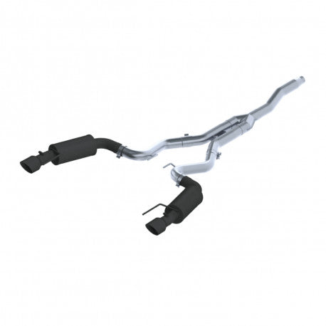 MBRP S7274BLK 3 Inch Cat Back Exhaust System Dual Split Rear Street Version 4.5 Inch Tips Armor BLK