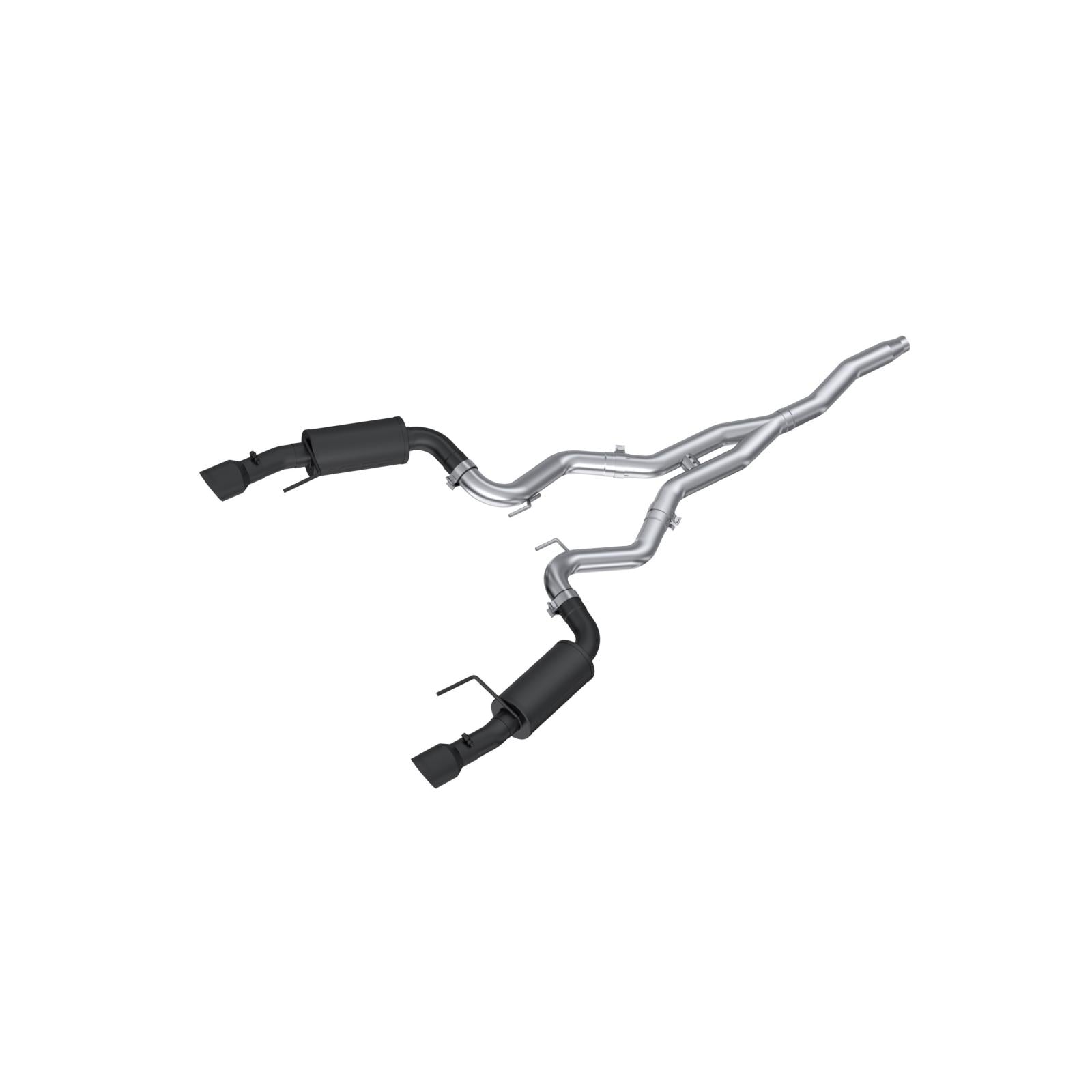 MBRP S7274BLK 3 Inch Cat Back Exhaust System Dual Split Rear Street Version 4.5 Inch Tips Armor BLK