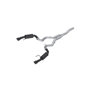 MBRP S7274BLK 3 Inch Cat Back Exhaust System Dual Split Rear Street Version 4.5 Inch Tips Armor BLK