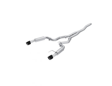 MBRP S72753CF - 2015-Up Ford Mustang 2.3L EcoBoost and 2019-Up Ford Mustang 2.3L EcoBoost T304 Stainless Steel 3 Inch Cat-Back Dual Split Rear with Carbon Fiber Tips Race Version MBRP