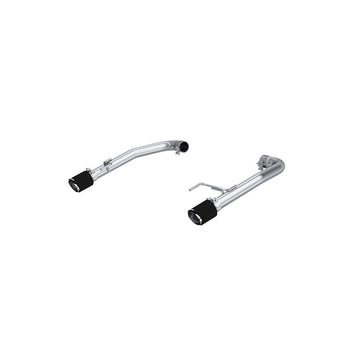 MBRP S72763CF - 2015-Up Ford Mustang GT 5.0L, T305 Stainless Steel 2.5 Inch Axle-Back with Carbon Fiber Tips, MBRP