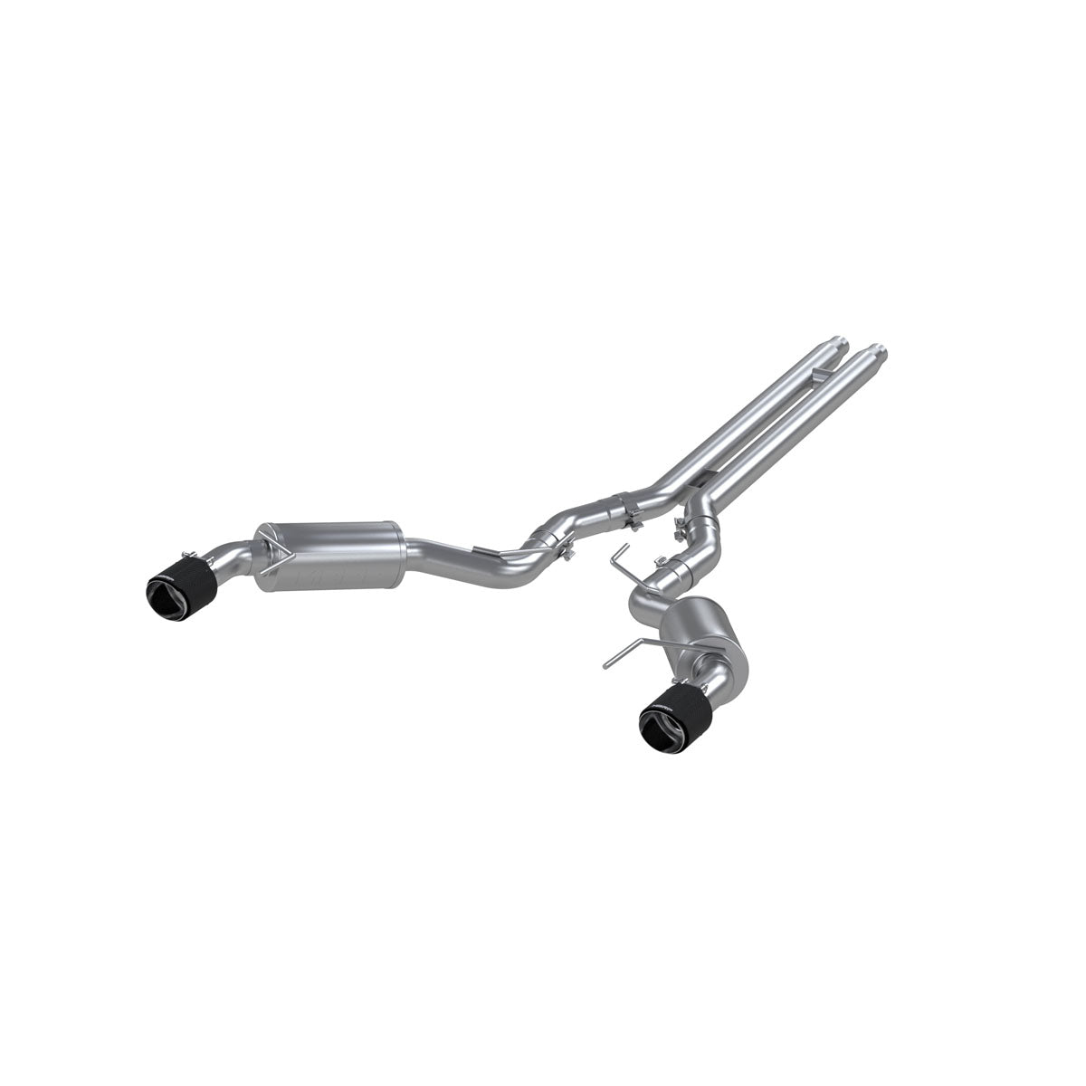 MBRP S72773CF T304 Stainless Steel 3 Inch Cat-Back Dual Split Rear Carbon Fiber Tips Street Version