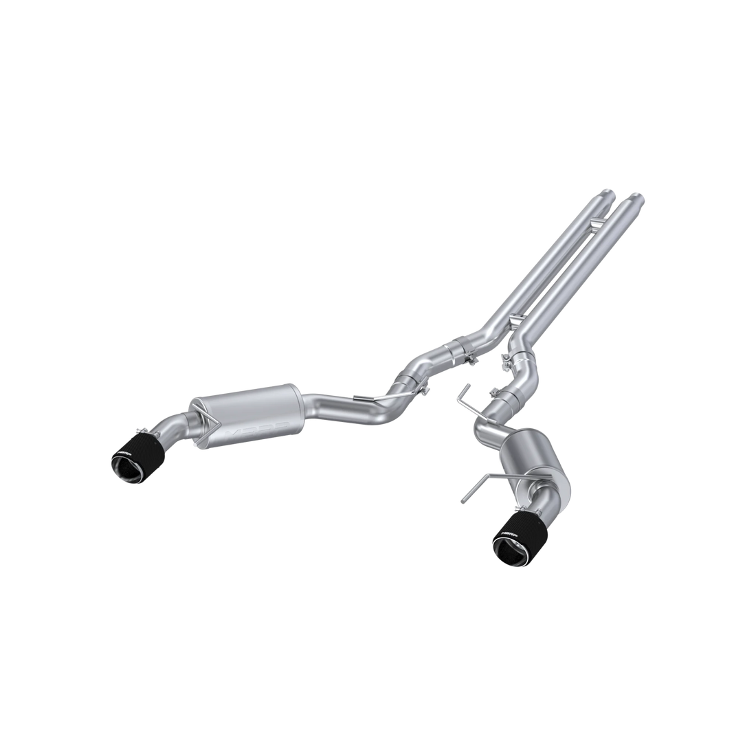 MBRP S72773CF T304 Stainless Steel 3 Inch Cat-Back Dual Split Rear Carbon Fiber Tips Street Version