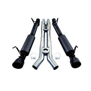 MBRP S7277BLK - 3 Inch Cat Back Exhaust System Dual Split Rear Street Version 4.5 Inch Tips Black Coated