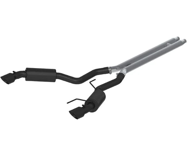 MBRP S7277BLK - 3 Inch Cat Back Exhaust System Dual Split Rear Street Version 4.5 Inch Tips Black Coated
