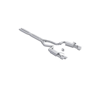 MBRP S7280304 T304 Stainless Steel 3 Inch Cat-Back Dual Split Rear Quad Tips