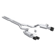 MBRP S72803CF T304 Stainless Steel 3 Inch Cat-Back Dual Split Rear Quad Carbon Fiber Tips