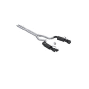 MBRP S7280BLK Armor BLK Black-Coated Aluminized Steel 3 Inch Cat-Back Dual Split Rear Quad Black Tips