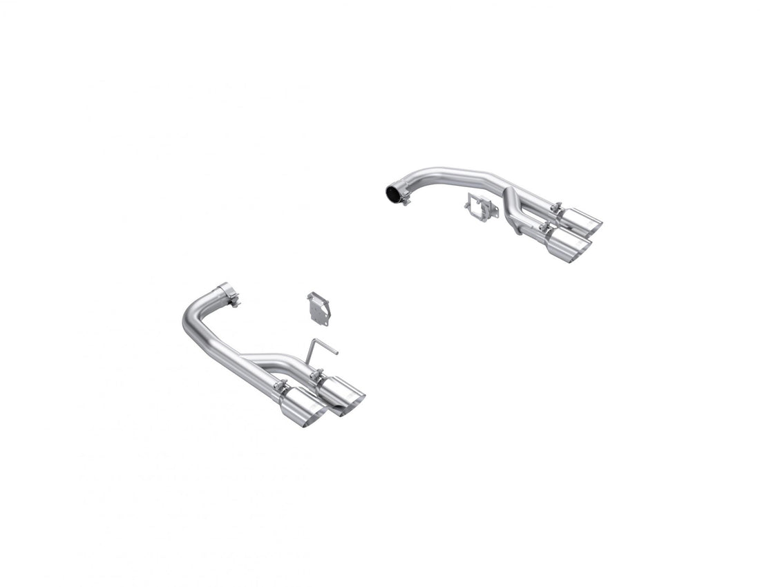 MBRP S7281304 T304 Stainless Steel 2.5 Inch Axle-Back Dual Split Rear Quad Tips Race Profile