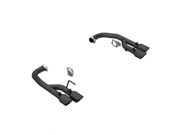 MBRP S7281BLK - 24-Up Ford Mustang GT 5.0L Armor BLK Black-Coated Aluminized Steel 2.5 Inch Axle-Back Dual Split Rear with Quad Black Tips Race Profile MBRP