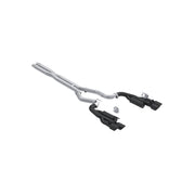 MBRP S7282BLK Armor BLK Black-Coated Aluminized Steel 3 Inch Cat-Back Dual Split Rear Quad Black Tips