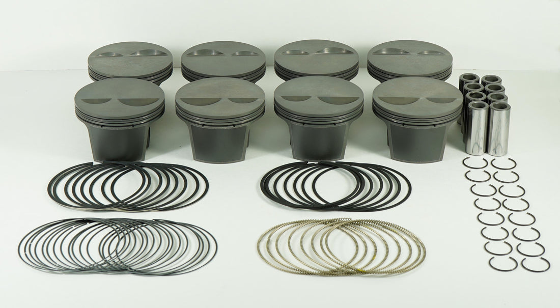 Mahle Motorsport 930206530T - Piston (set) - SMALL BLOCK CHEVY 2bbl LIGHT WEIGHT FLAT TOP 2