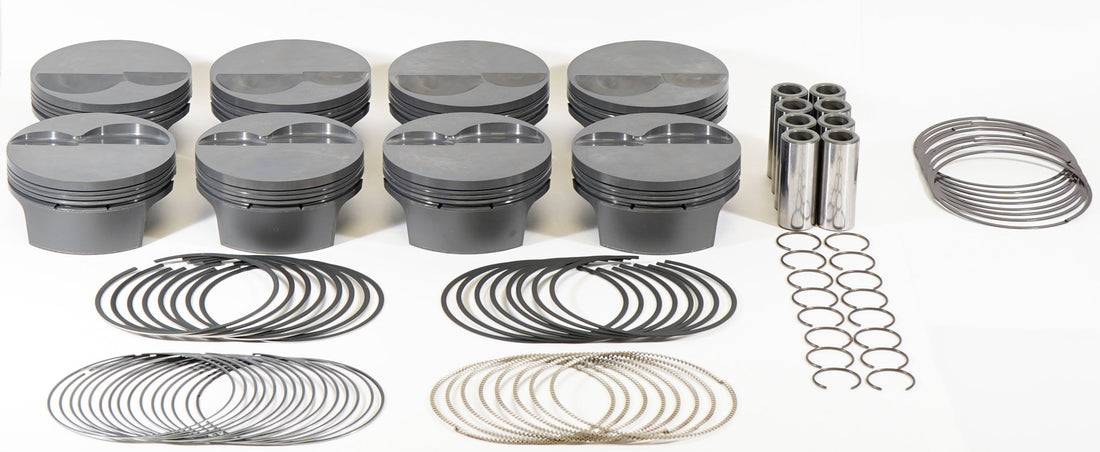 Mahle Motorsport 930250330T - Piston (set) - SMALL BLOCK FORD FLAT TOP for the TWISTED WEDGE CYL HEAD 2
