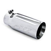 MBRP T5049 - Exhaust Tail Pipe Tip 5 Inch O.D. Dual Wall Straight 4 Inch Inlet 12 Inch Length T304 Stainless Steel MBRP