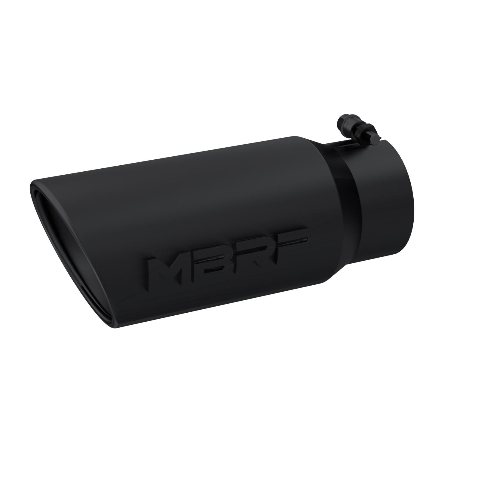 MBRP T5051BLK - Exhaust Tip 5 Inch O.D. Angled Rolled End 4 Inch Inlet 12 Inch Length-Black Finish MBRP