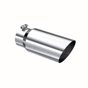MBRP T5052 - Exhaust Tail Pipe Tip 5 Inch O.D. Angled Single Walled 4 Inch Inlet 12 Inch Length T304 Stainless Steel MBRP 1