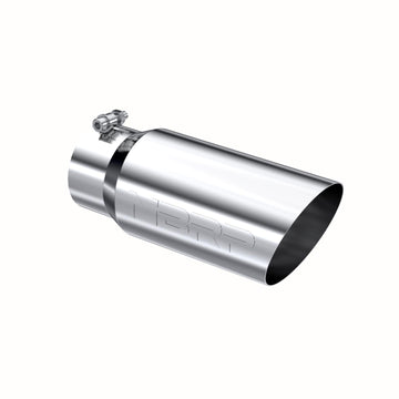 MBRP T5052 - Exhaust Tail Pipe Tip 5 Inch O.D. Angled Single Walled 4 Inch Inlet 12 Inch Length T304 Stainless Steel MBRP 1