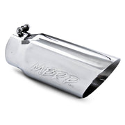 MBRP T5053 - Exhaust Tail Pipe Tip 5 Inch O.D. Dual Wall Angled 4 Inch Inlet 12 Inch Length T304 Stainless Steel MBRP