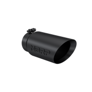MBRP T5053BLK - Exhaust Tip 5 Inch O.D. Dual Wall Angled 4 Inch Inlet 12 Inch Length-Black Finish MBRP 1