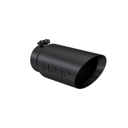 MBRP T5053BLK - Exhaust Tip 5 Inch O.D. Dual Wall Angled 4 Inch Inlet 12 Inch Length-Black Finish MBRP 1