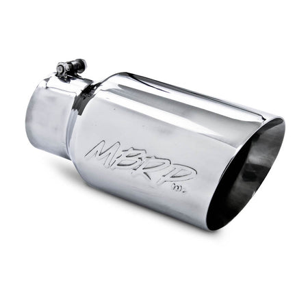 MBRP T5072 - Exhaust Tail Pipe Tip 6 Inch O.D. Dual Wall Angled 4 Inch Inlet 12 Inch Length T304 Stainless Steel MBRP 3