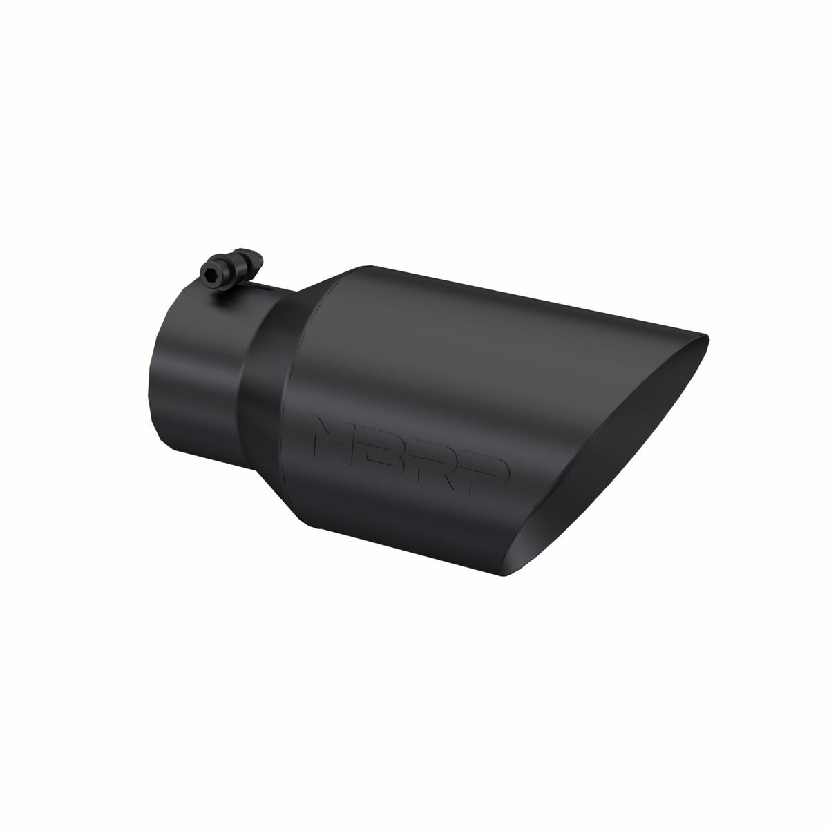MBRP T5072BLK - Black Coated Exhaust Tail Pipe Tip 6 Inch OD Dual Wall Angled 4 Inch Inlet 12 Inch Length MBRP 1